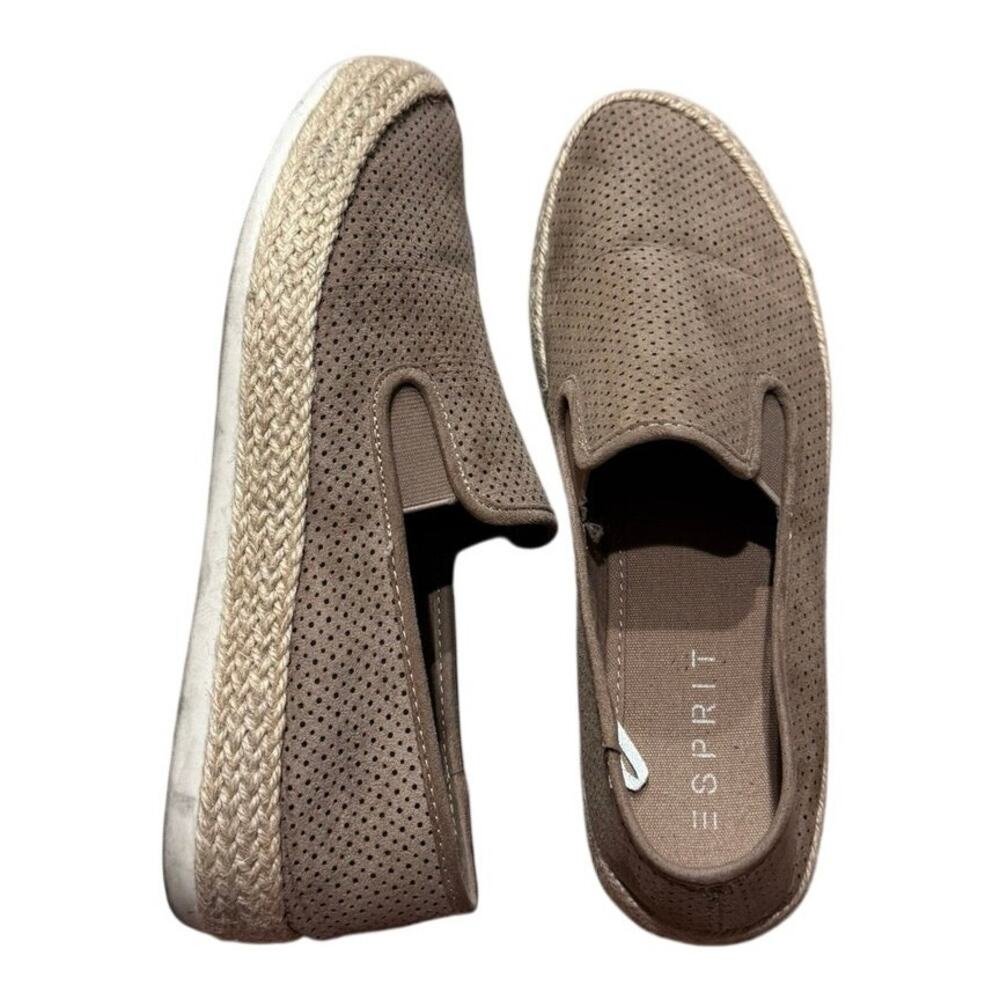 ESPRIT Tan Espadrille Slip On Shoes Size 10